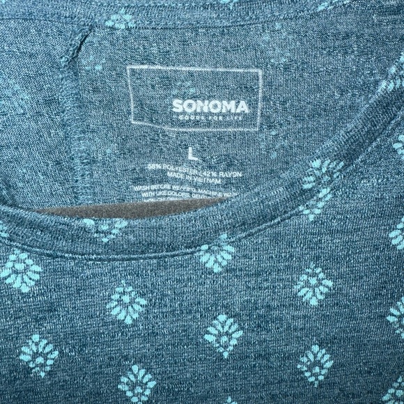 Sonoma Teal Patterned Mini Dress - Picture 3 of 3